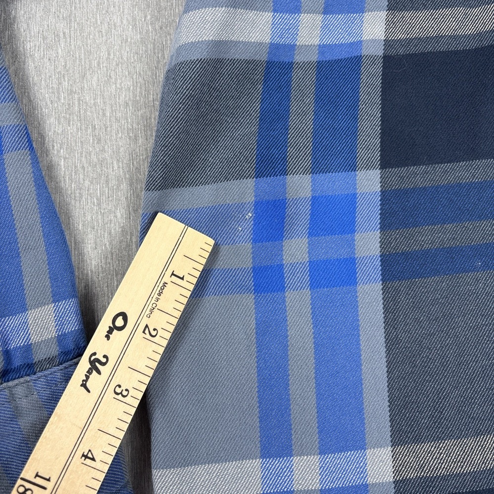 The North Face Men's‎ Flannel Shirt Medium Blue Plaid Long Sleeve Button Up - Picture 4 of 15